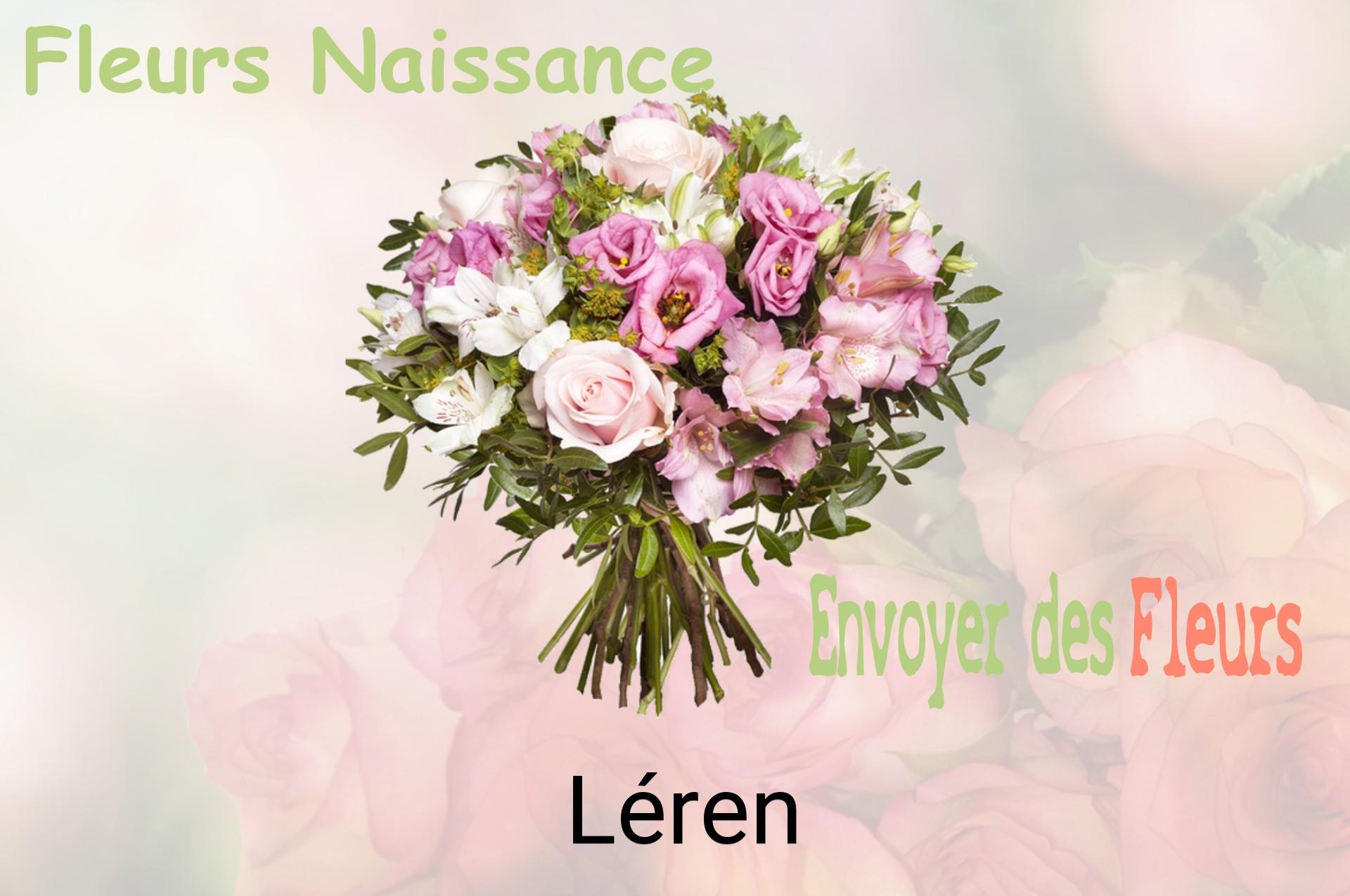 Bouquet de fleurs de naissance livré à Léren
