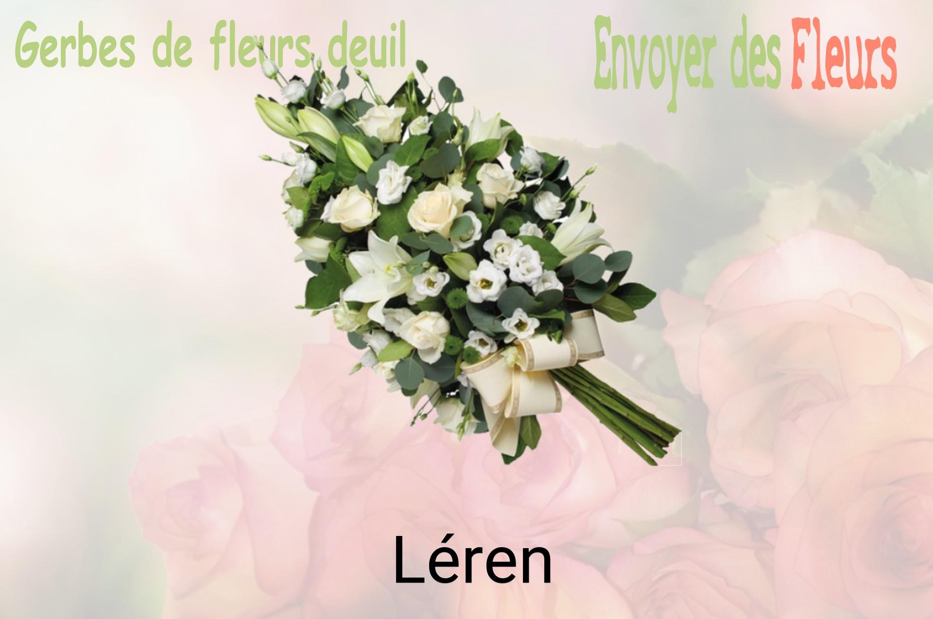 Gerbe de fleurs de deuil livrée à Léren
